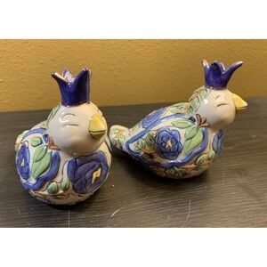 Vintage Blue Sky by Heather Goldminc Blue Bird Salt & Pepper Shakers Mazel Tov